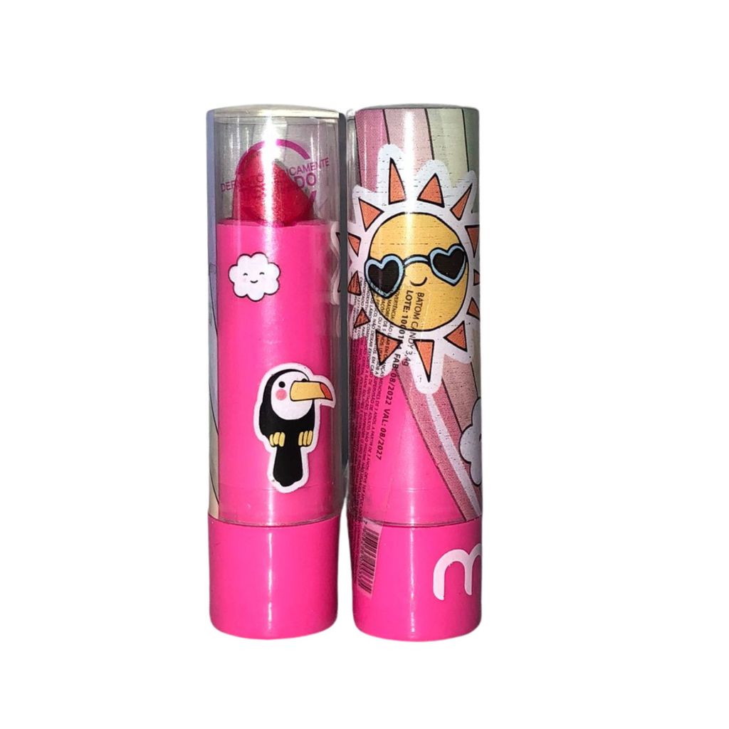 Batom Bastão Cremoso Infantil Candy Maria Pink