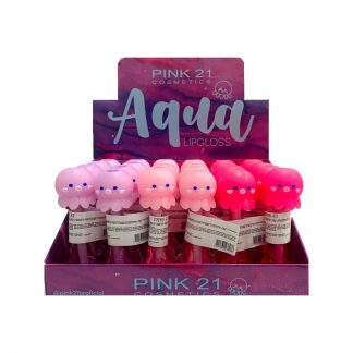 💄 Lip Gloss Aqua Pink 21 – Brilho e Hidratação